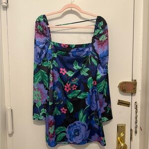 AFRM floral long sleeve mini dress